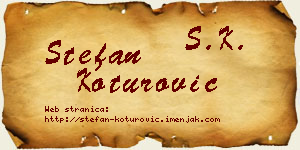 Stefan Koturović vizit kartica